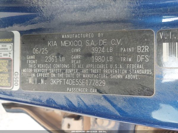 2025 KIA K4 LXS