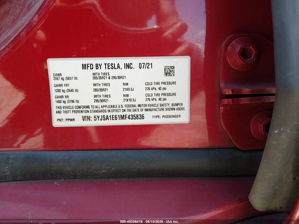 2021 TESLA MODEL S