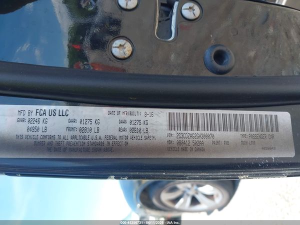 2016 DODGE CHALLENGER SXT