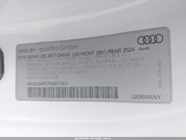 2015 AUDI RS 5 4.2