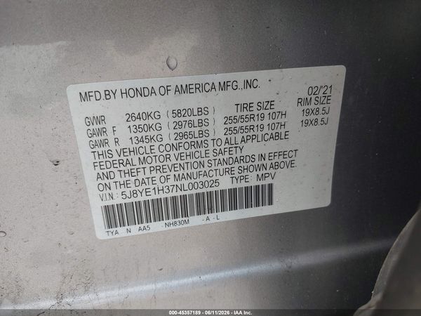 2022 ACURA MDX STANDARD