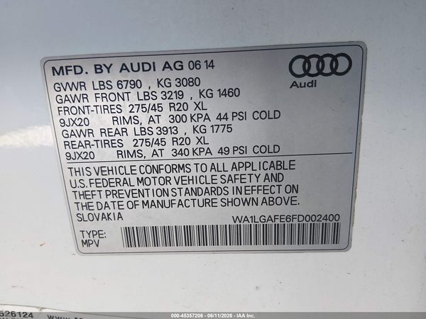 2015 AUDI Q7 3.0T PREMIUM