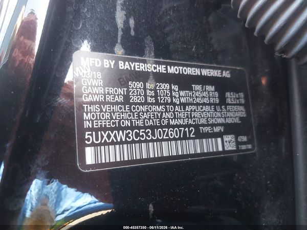 2018 BMW X4 XDRIVE28I