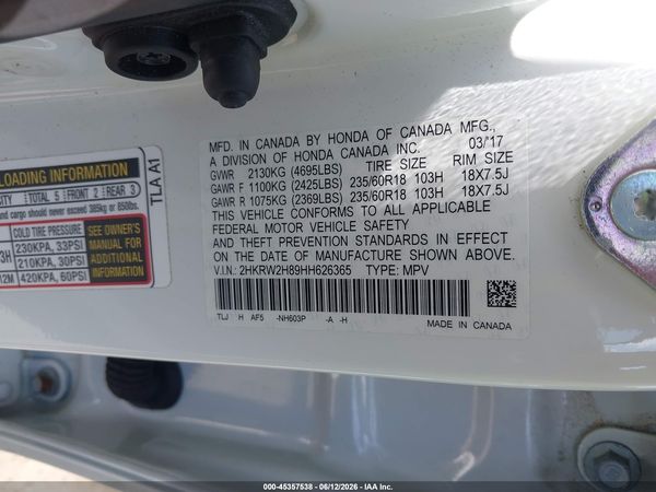 2017 HONDA CR-V EX-L/EX-L NAVI