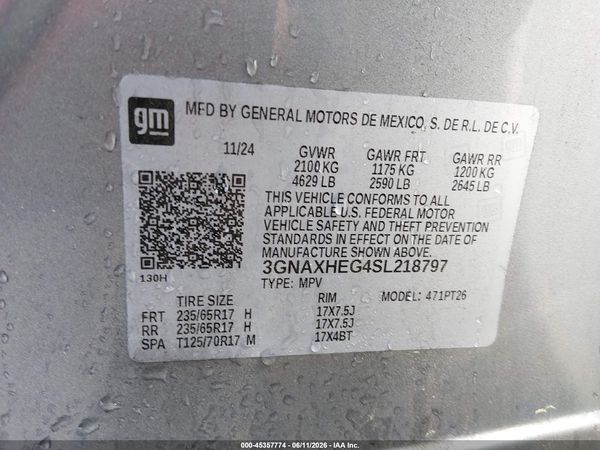 2025 CHEVROLET EQUINOX FWD LT — I9