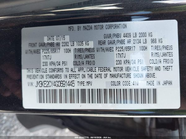 2016 MAZDA CX-5 TOURING