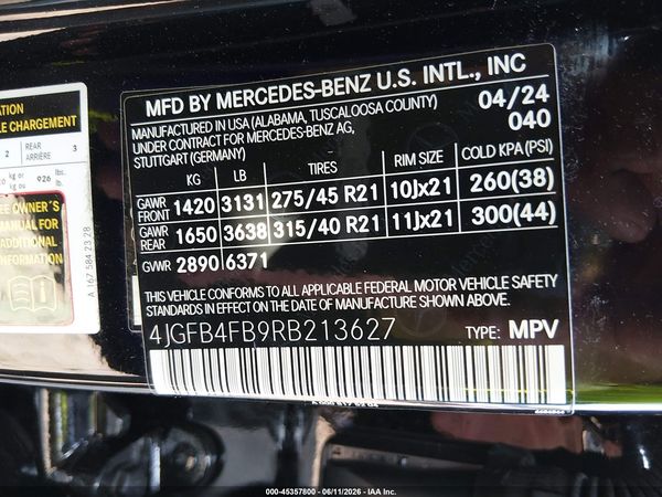 2024 MERCEDES-BENZ GLE 350 4MATIC