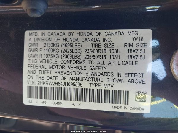 2018 HONDA CR-V EX-L/EX-L NAVI