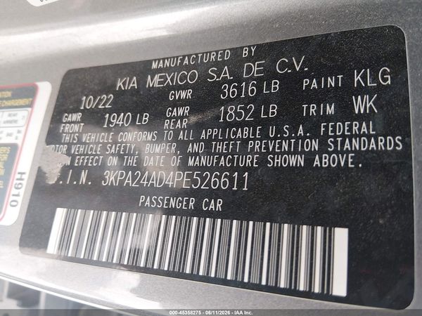 2023 KIA RIO S