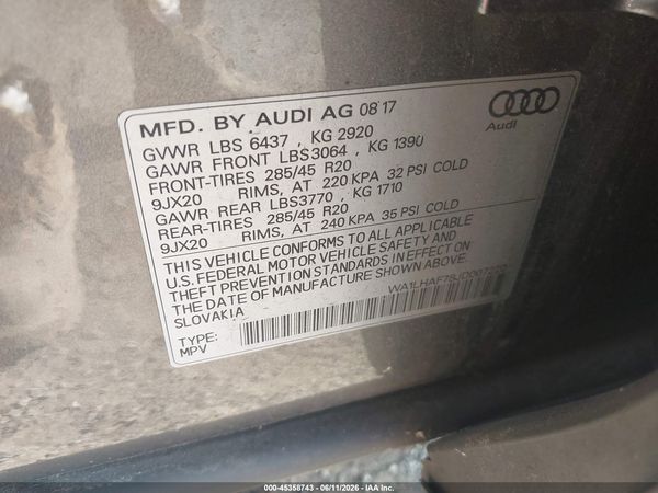 2018 AUDI Q7 2.0T PREMIUM