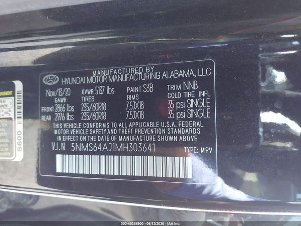2021 HYUNDAI SANTA FE SEL