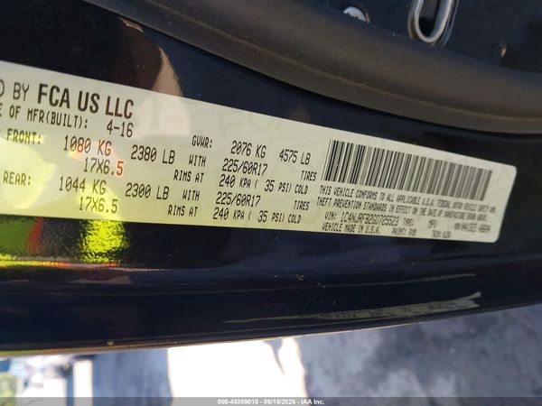 2016 JEEP PATRIOT HIGH ALTITUDE EDITION