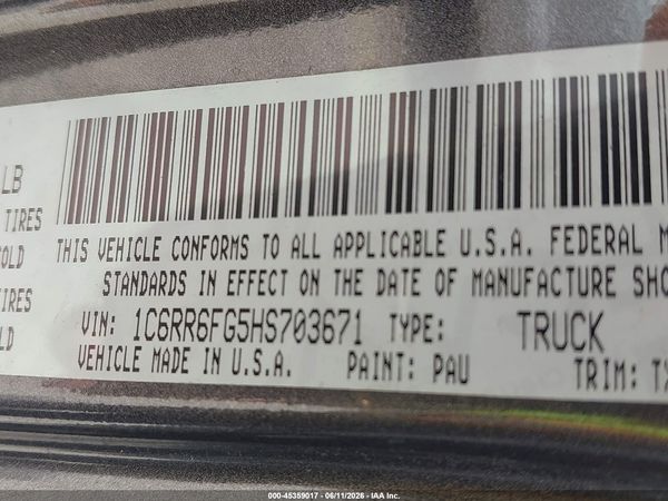 2017 RAM 1500 TRADESMAN  4X2 6'4 BOX