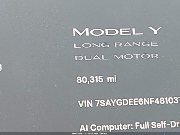 2022 TESLA MODEL Y