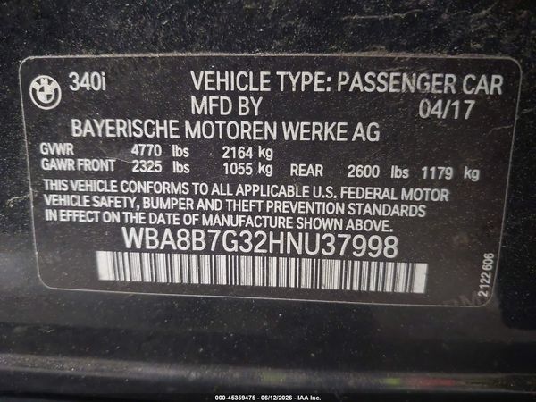 2017 BMW 340I XDRIVE