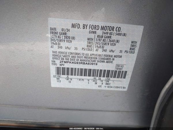 2024 FORD EDGE SE — I9