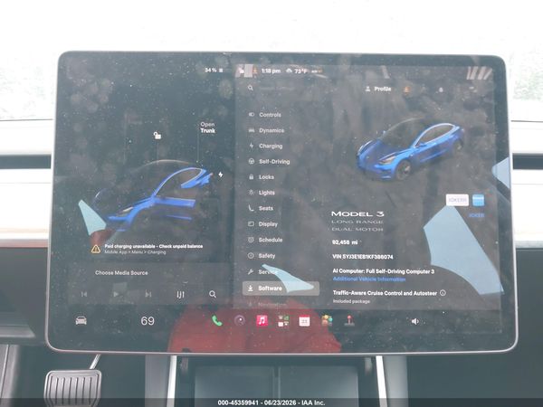 2019 TESLA MODEL 3 LONG RANGE/PERFORMANCE