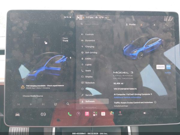2019 TESLA MODEL 3 LONG RANGE/PERFORMANCE
