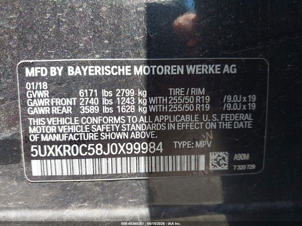 2018 BMW X5 XDRIVE35I