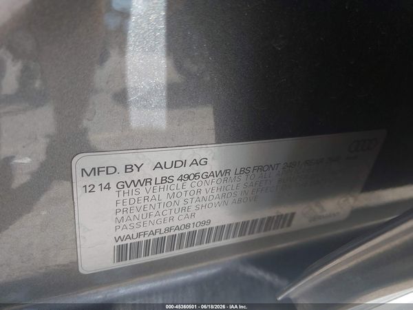2015 AUDI A4 2.0T PREMIUM