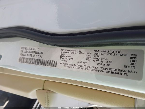 2023 JEEP GRAND CHEROKEE L LIMITED 4X4