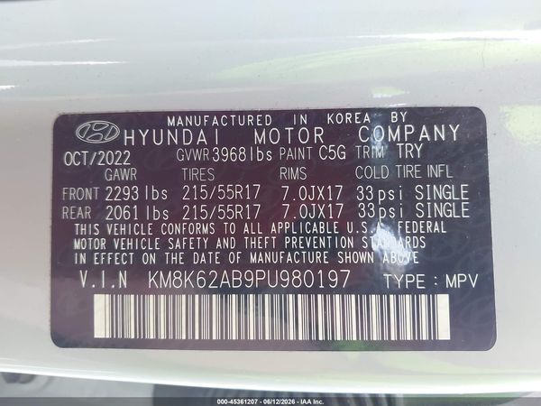 2023 HYUNDAI KONA SEL