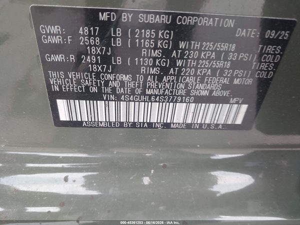 2025 SUBARU CROSSTREK LIMITED