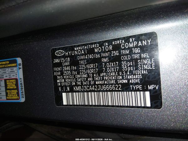 2018 HYUNDAI TUCSON SEL
