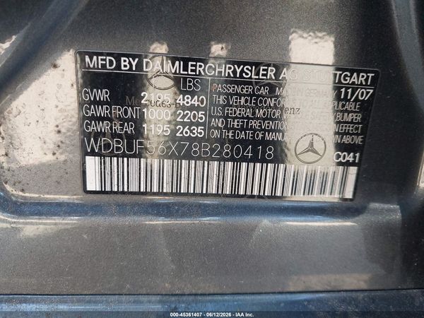 2008 MERCEDES-BENZ E 350 E350