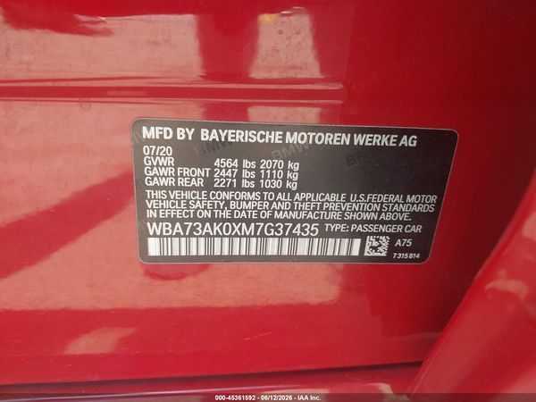 2021 BMW 228I GRAN COUPE XDRIVE
