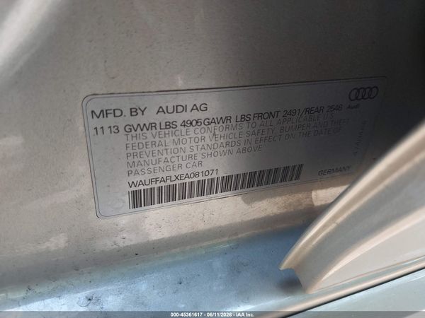 2014 AUDI A4 2.0T PREMIUM