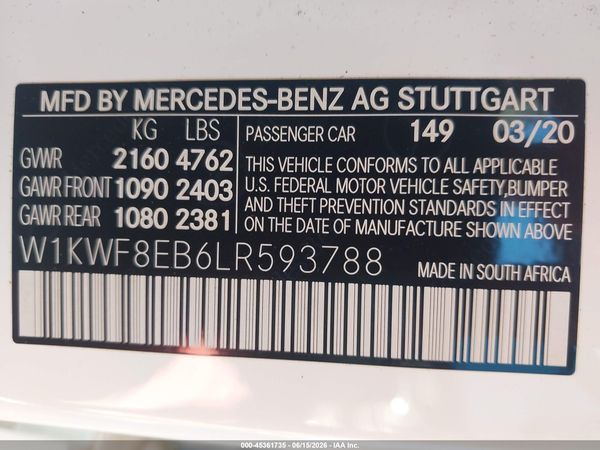 2020 MERCEDES-BENZ C 300 4MATIC