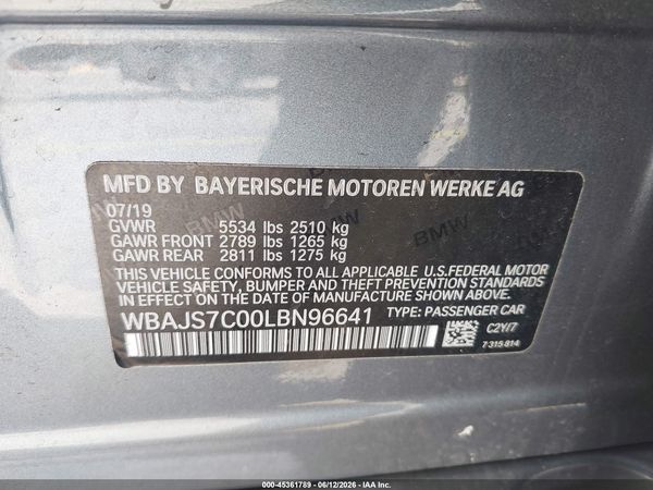 2020 BMW M550I XDRIVE