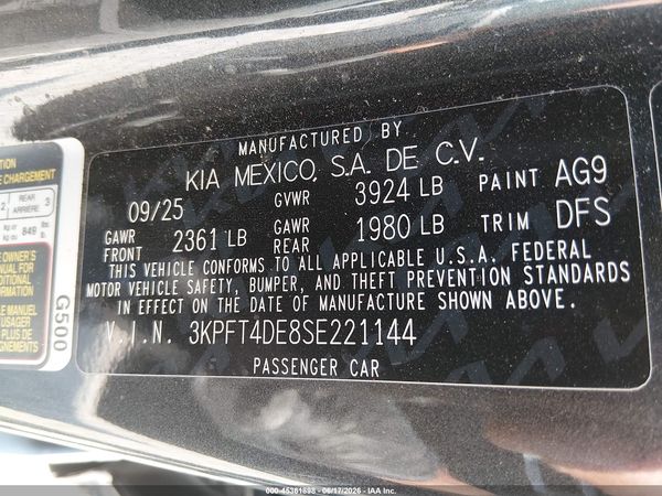 2025 KIA K4 LXS