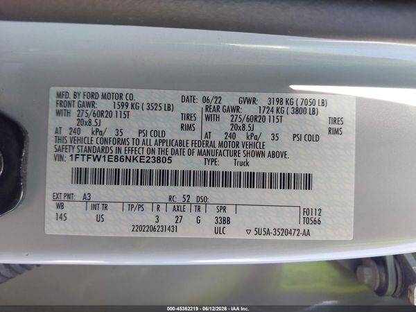 2022 FORD F-150 XLT