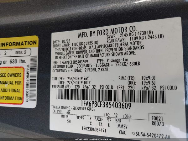 2024 FORD MUSTANG GT PREMIUM FASTBACK