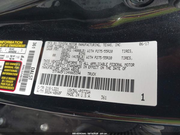 2017 TOYOTA TUNDRA CREWMAX 1794/PLATINUM