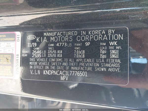 2020 KIA SPORTAGE EX