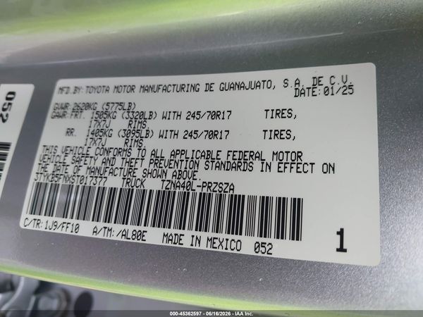 2025 TOYOTA TACOMA DOUBLE CAB/SR5/TRD SPORT