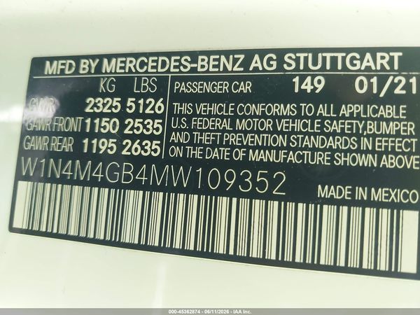 2021 MERCEDES-BENZ GLB 250 GLB250