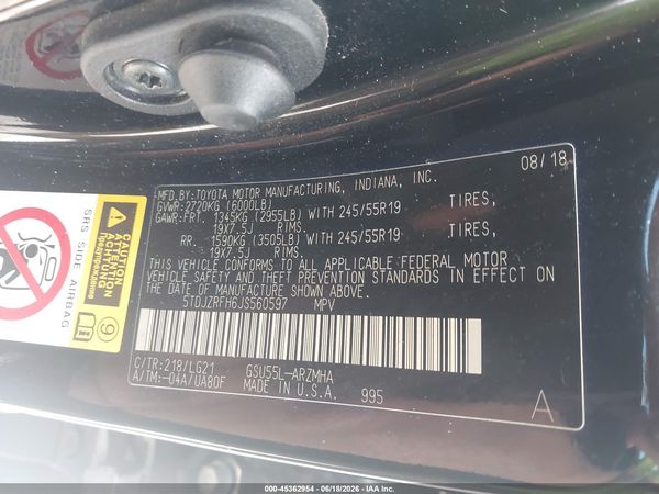 2018 TOYOTA HIGHLANDER SE