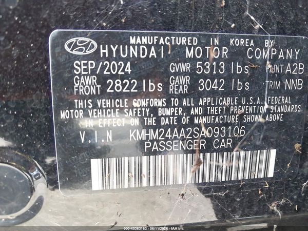2025 HYUNDAI IONIQ 6 SE