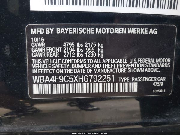 2017 BMW 430I GRAN COUPE XDRIVE