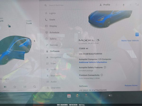 2018 TESLA MODEL 3 LONG RANGE/MID RANGE