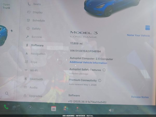 2018 TESLA MODEL 3 LONG RANGE/MID RANGE