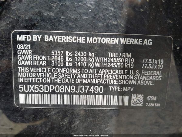 2022 BMW X3 XDRIVE30I