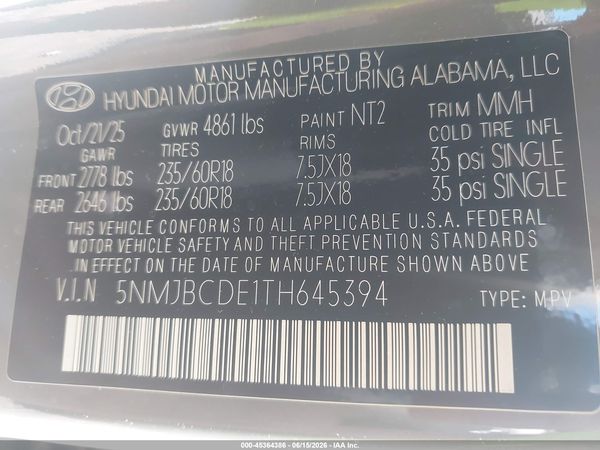 2026 HYUNDAI TUCSON SEL