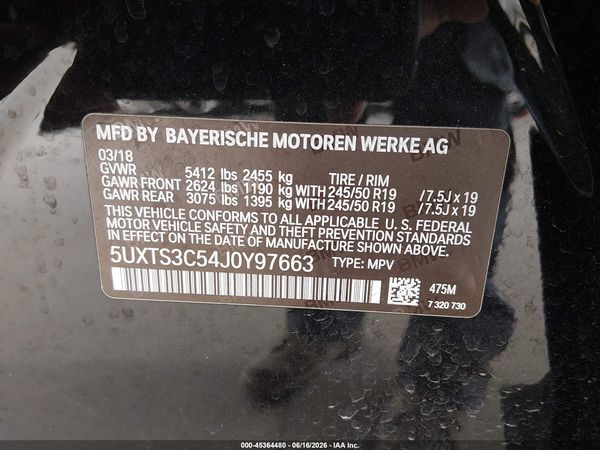 2018 BMW X3 M40I