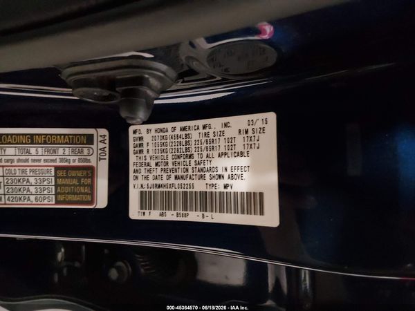 2015 HONDA CR-V EX
