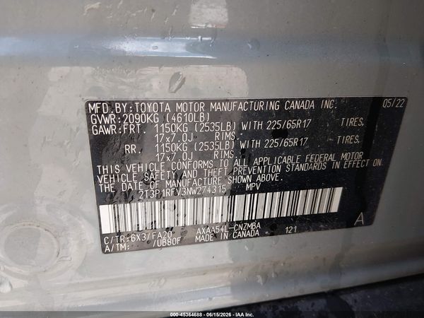 2022 TOYOTA RAV4 XLE